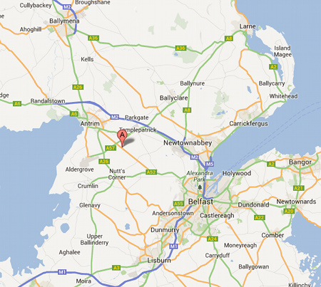 Google map of South Antrim